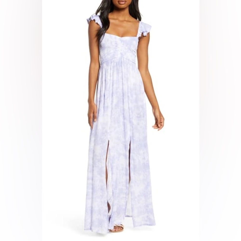 TIARE HAWAII
Hollie Cover-up Maxi Dress In Soft Indigo/ White Smoke